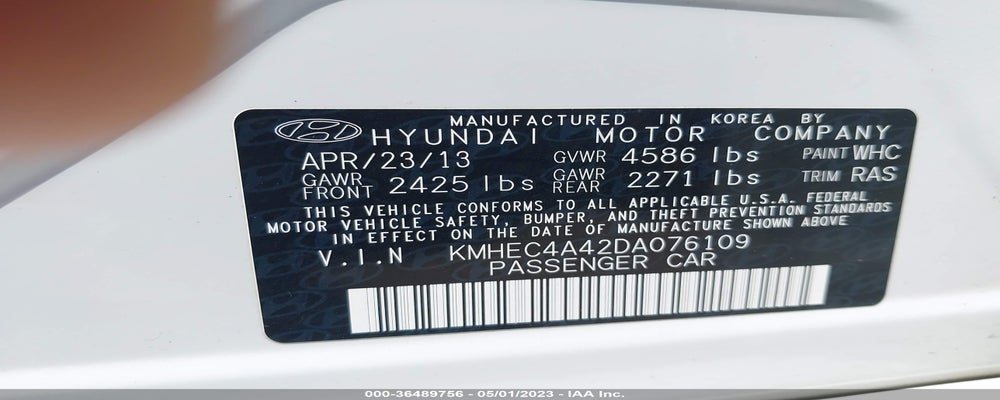 KMHEC4A42DA076109 2013 HYUNDAI SONATA HYBRID photo no. 9