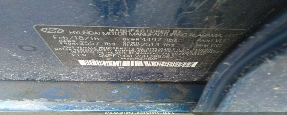 5NPE24AF2GH398562 2016 HYUNDAI SONATA photo no. 9