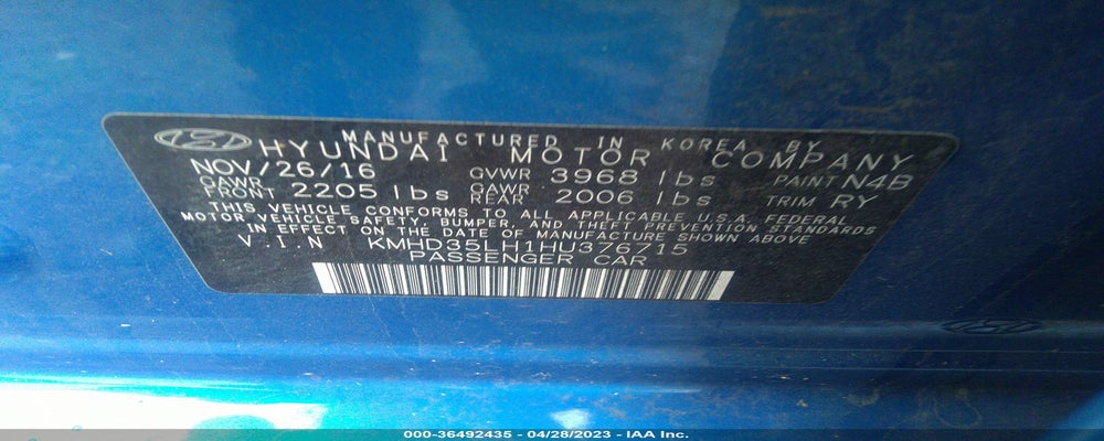 KMHD35LH1HU376715 2017 HYUNDAI ELANTRA GT photo no. 9