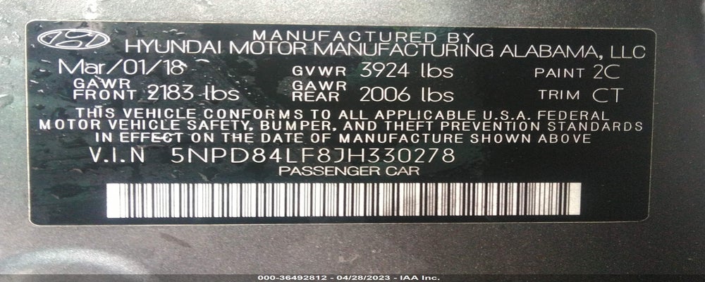 5NPD84LF8JH330278 2018 HYUNDAI ELANTRA photo no. 9