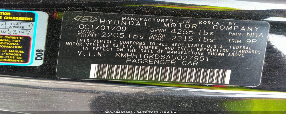 KMHHT6KD6AU027951 2010 HYUNDAI GENESIS COUPE photo no. 9