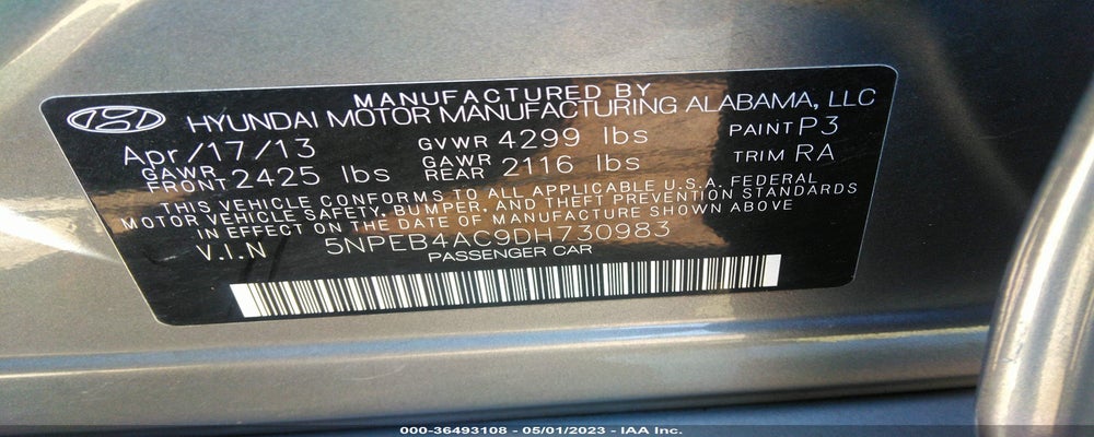 5NPEB4AC9DH730983 2013 HYUNDAI SONATA photo no. 9