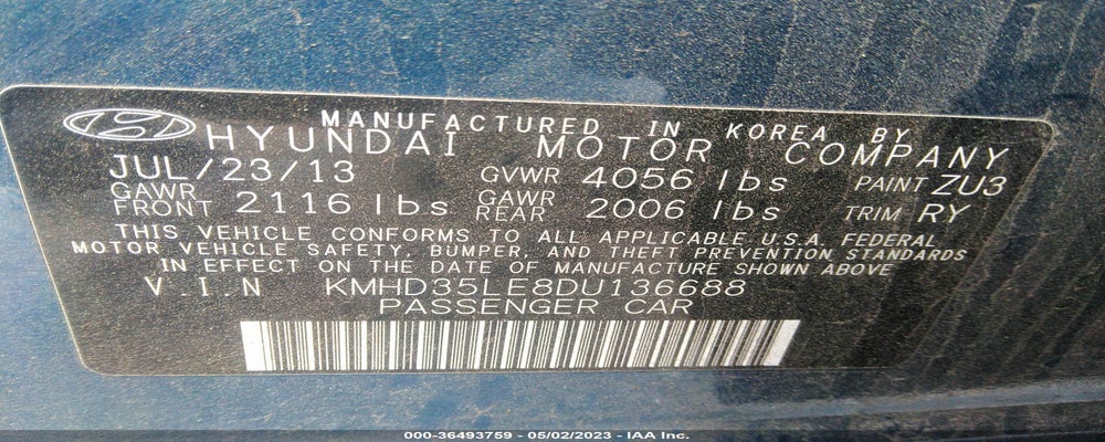 KMHD35LE8DU136688 2013 HYUNDAI ELANTRA GT photo no. 9