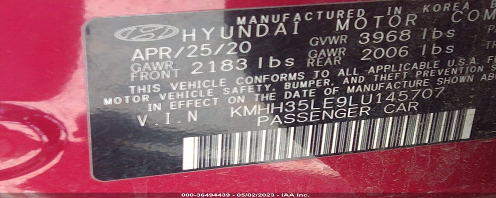 KMHH35LE9LU145707 2020 HYUNDAI ELANTRA GT photo no. 9