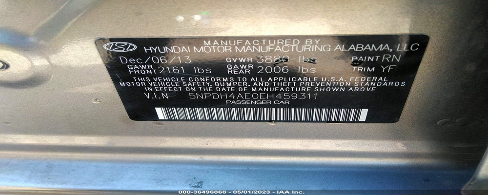 5NPDH4AE0EH459311 2014 HYUNDAI ELANTRA photo no. 9