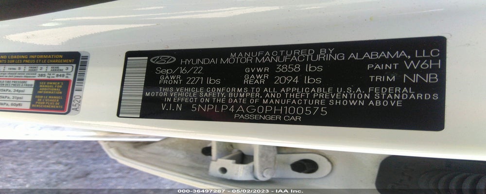 5NPLP4AG0PH100575 2023 HYUNDAI ELANTRA photo no. 9