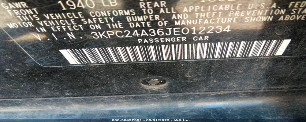 3KPC24A36JE012234 2018 HYUNDAI ACCENT photo no. 9