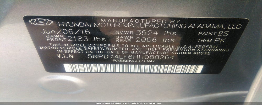 5NPD74LF6HH088264 2017 HYUNDAI ELANTRA photo no. 9