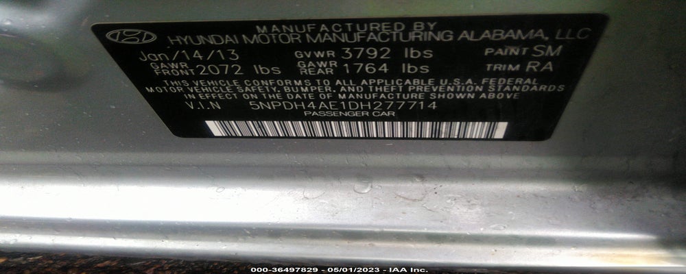 5NPDH4AE1DH277714 2013 HYUNDAI ELANTRA photo no. 9