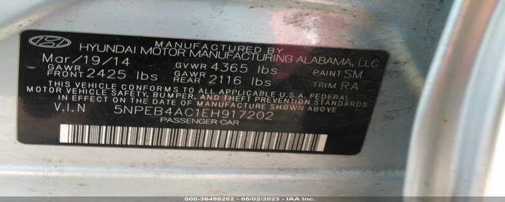 5NPEB4AC1EH917202 2014 HYUNDAI SONATA photo no. 9