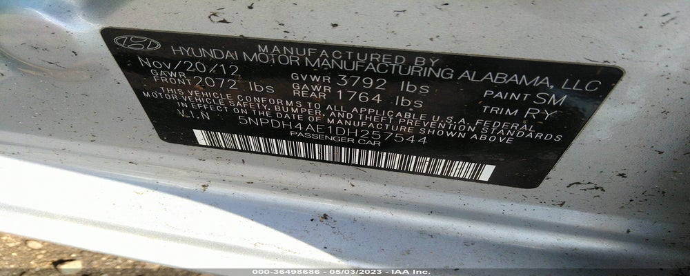 5NPDH4AE1DH257544 2013 HYUNDAI ELANTRA photo no. 9