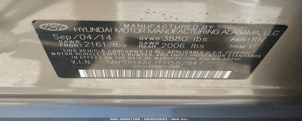 5NPDH4AE7FH582847 2015 HYUNDAI ELANTRA photo no. 9