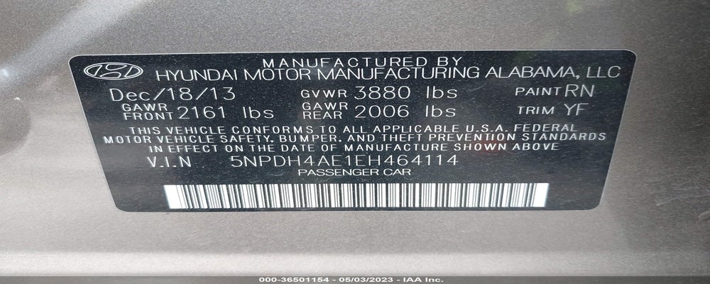 5NPDH4AE1EH464114 2014 HYUNDAI ELANTRA photo no. 9