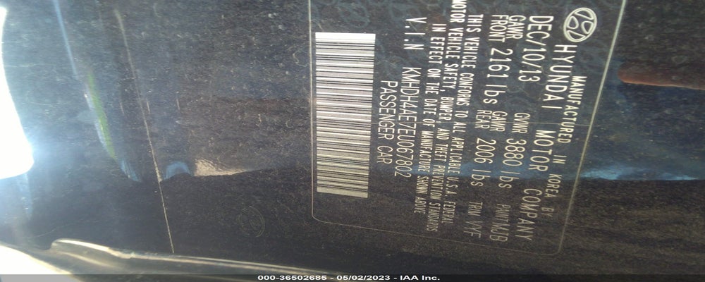 KMHDH4AE7EU067802 2014 HYUNDAI ELANTRA photo no. 9