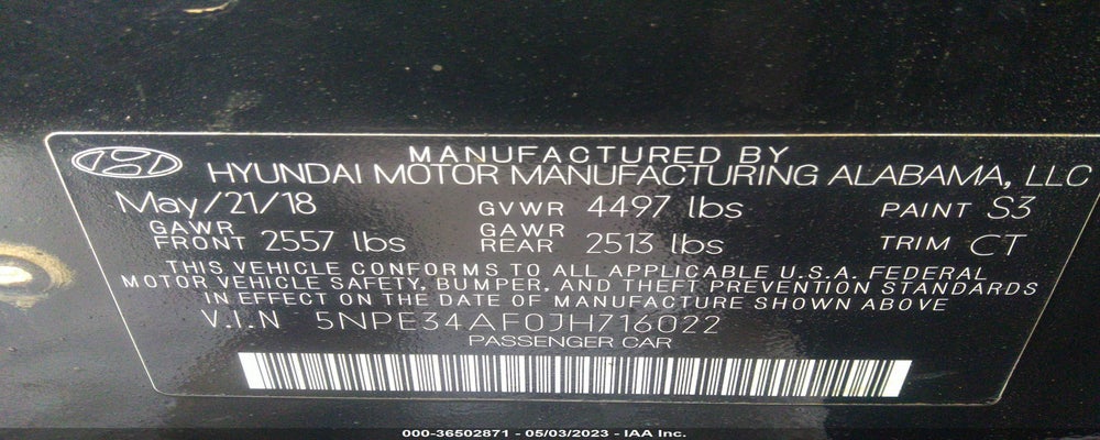 5NPE34AF0JH716022 2018 HYUNDAI SONATA photo no. 9