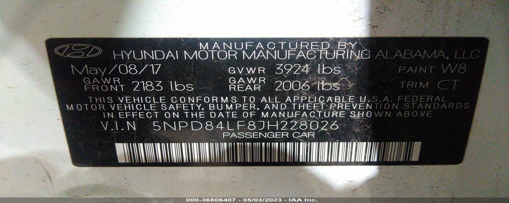 5NPD84LF8JH228026 2018 HYUNDAI ELANTRA photo no. 9