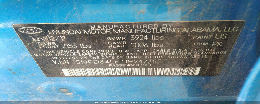 5NPD84LF2JH242357 2018 HYUNDAI ELANTRA photo no. 9