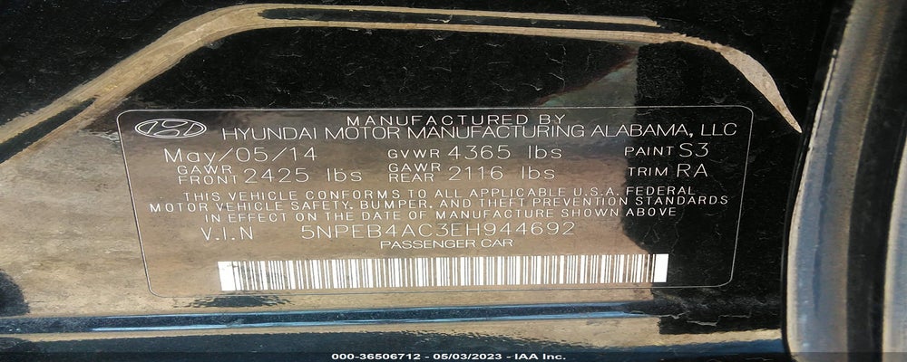 5NPEB4AC3EH944692 2014 HYUNDAI SONATA photo no. 9