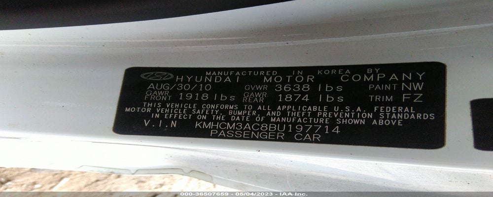 KMHCM3AC8BU197714 2011 HYUNDAI ACCENT photo no. 9