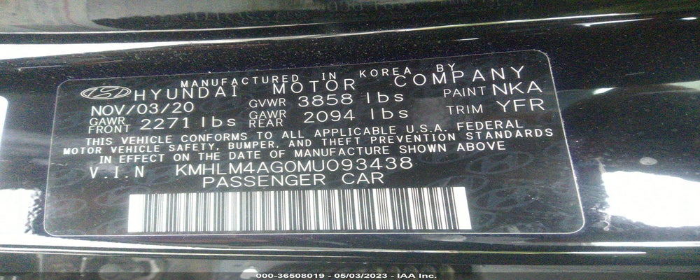 KMHLM4AG0MU093438 2021 HYUNDAI ELANTRA photo no. 9