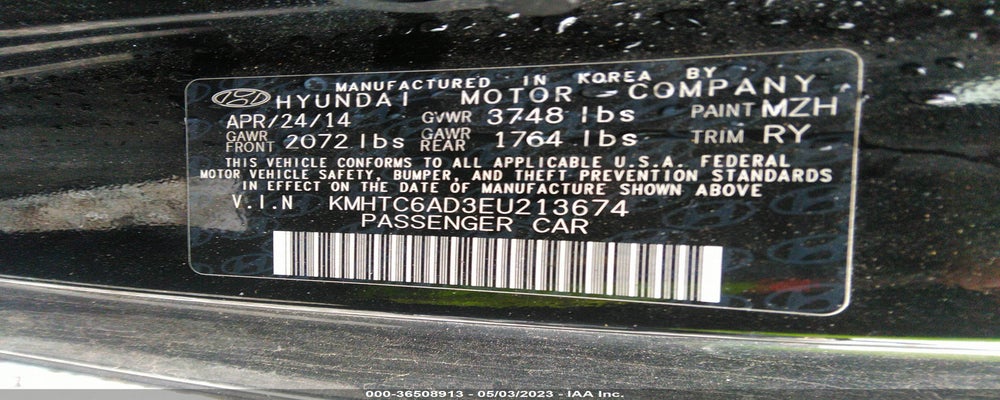 KMHTC6AD3EU213674 2014 HYUNDAI VELOSTER photo no. 9