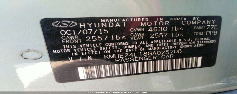 KMHE24L18GA025708 2016 HYUNDAI SONATA HYBRID photo no. 9