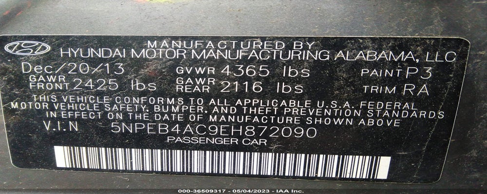 5NPEB4AC9EH872090 2014 HYUNDAI SONATA photo no. 9