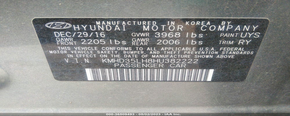 KMHD35LH8HU382222 2017 HYUNDAI ELANTRA GT photo no. 9