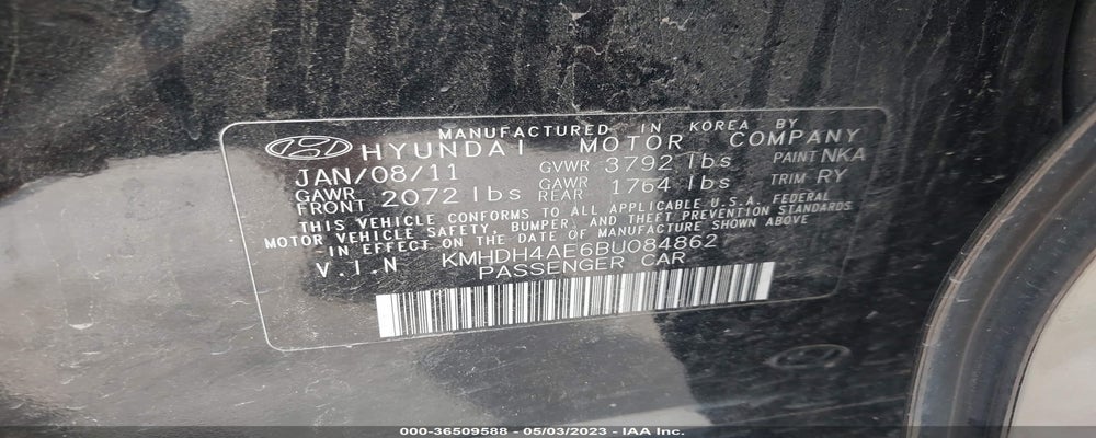 KMHDH4AE6BU084862 2011 HYUNDAI ELANTRA photo no. 9