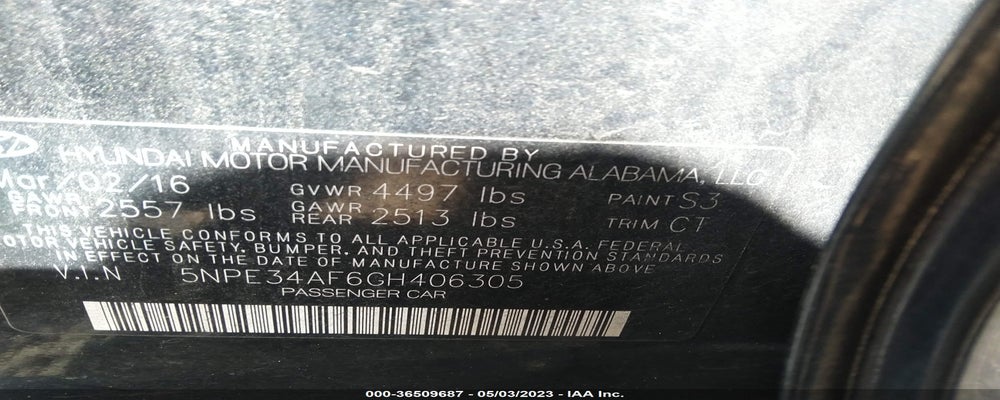 5NPE34AF6GH406305 2016 HYUNDAI SONATA photo no. 9