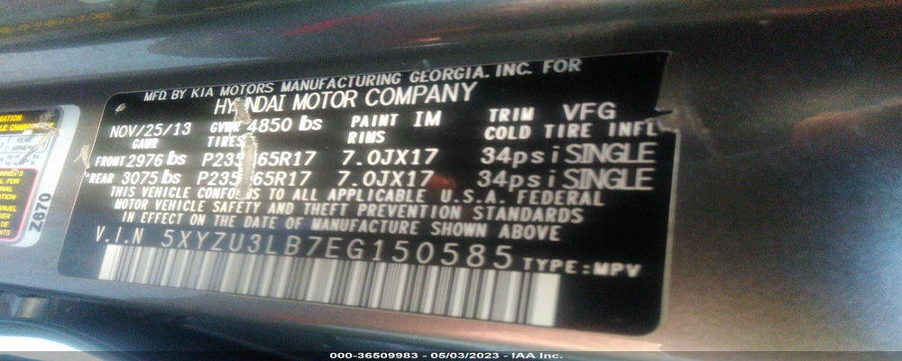 5XYZU3LB7EG150585 2014 HYUNDAI SANTA FE SPORT photo no. 9