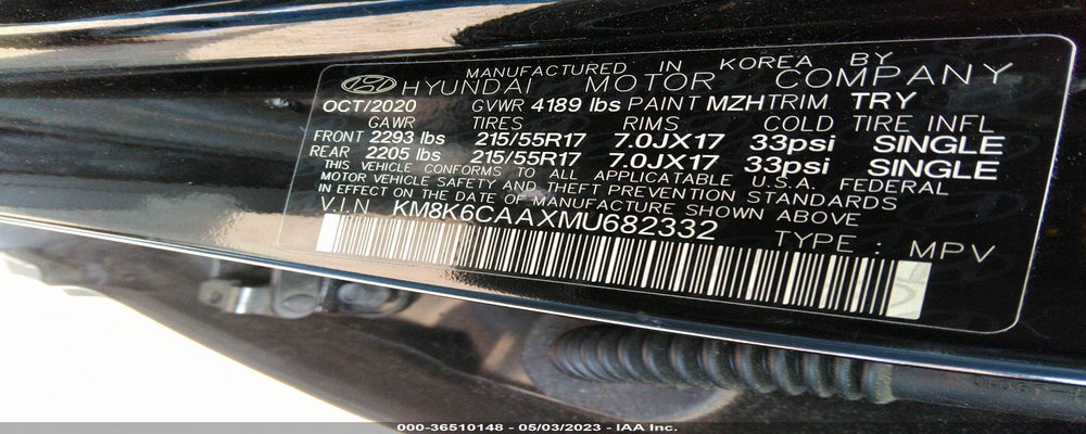 KM8K6CAAXMU682332 2021 HYUNDAI KONA photo no. 9