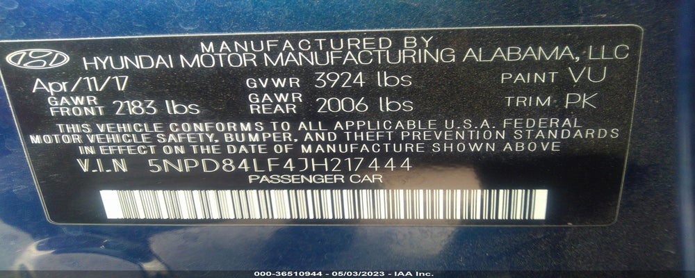5NPD84LF4JH217444 2018 HYUNDAI ELANTRA photo no. 9