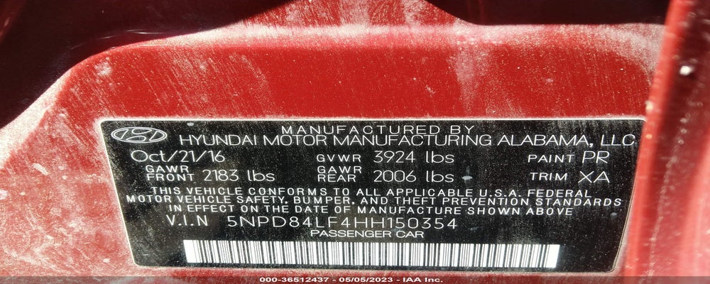 5NPD84LF4HH150354 2017 HYUNDAI ELANTRA photo no. 9