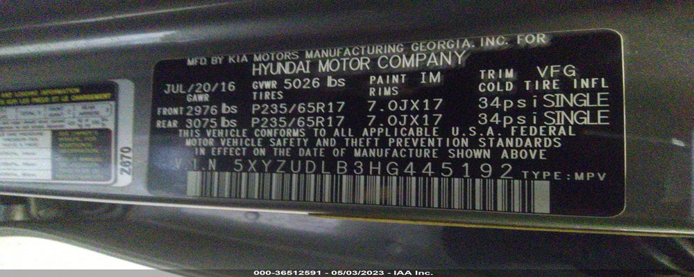 5XYZUDLB3HG445192 2017 HYUNDAI SANTA FE SPORT photo no. 9