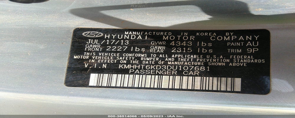 KMHHT6KD3DU107681 2013 HYUNDAI GENESIS COUPE photo no. 9