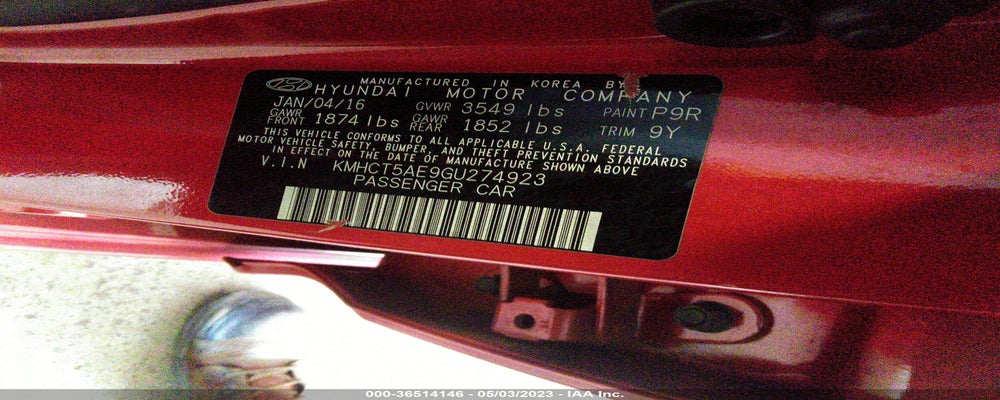 KMHCT5AE9GU274923 2016 HYUNDAI ACCENT photo no. 9