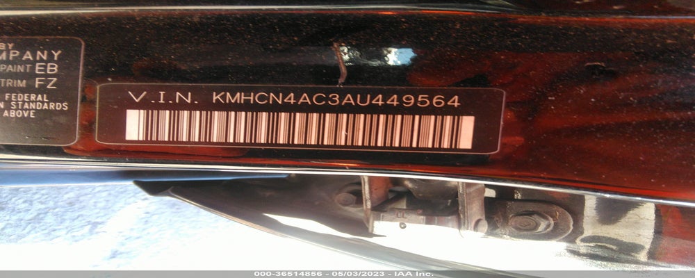 KMHCN4AC3AU449564 2010 HYUNDAI ACCENT photo no. 9