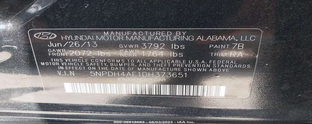 5NPDH4AE1DH373651 2013 HYUNDAI ELANTRA photo no. 9