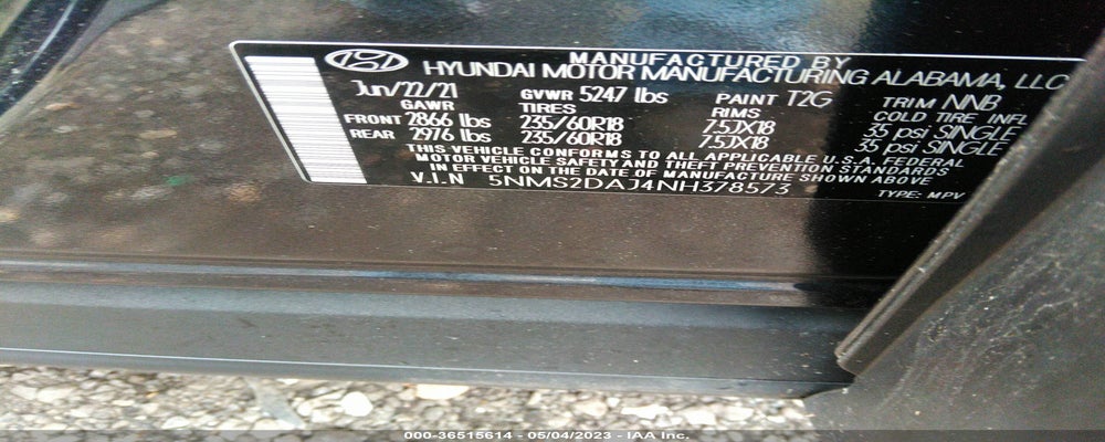 5NMS2DAJ4NH378573 2022 HYUNDAI SANTA FE photo no. 9