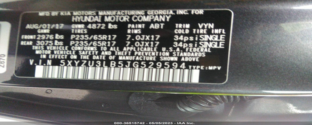 5XYZU3LB5JG529594 2018 HYUNDAI SANTA FE SPORT photo no. 9
