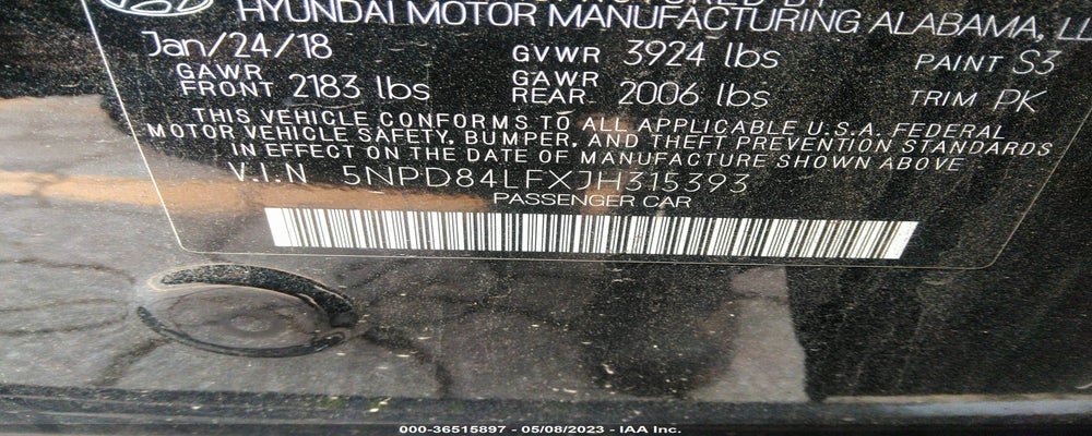 5NPD84LFXJH315393 2018 HYUNDAI ELANTRA photo no. 9