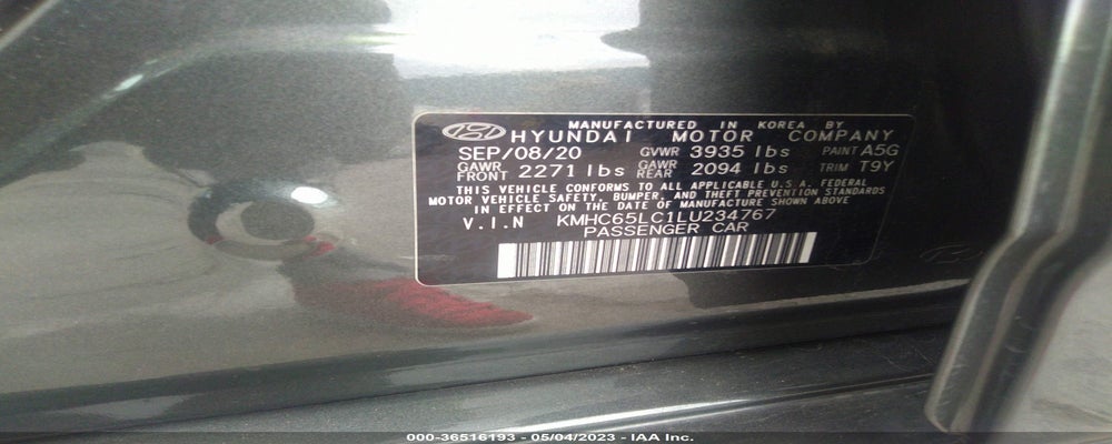 KMHC65LC1LU234767 2020 HYUNDAI IONIQ HYBRID photo no. 9