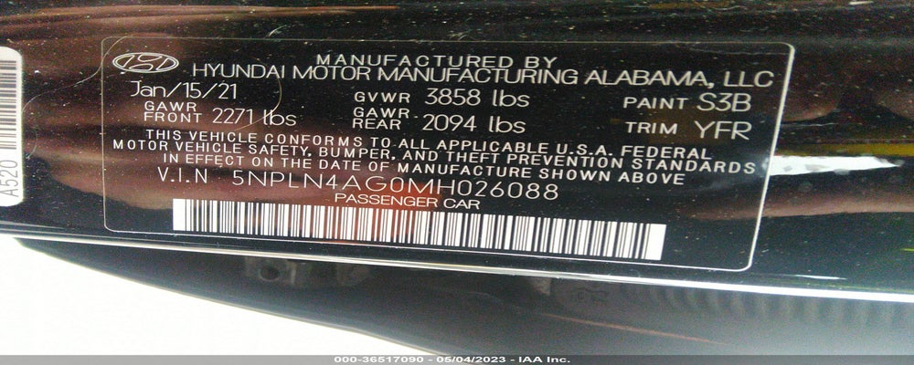 5NPLN4AG0MH026088 2021 HYUNDAI ELANTRA photo no. 9