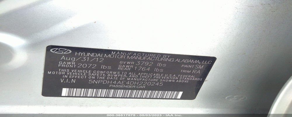 5NPDH4AE4DH220245 2013 HYUNDAI ELANTRA photo no. 9