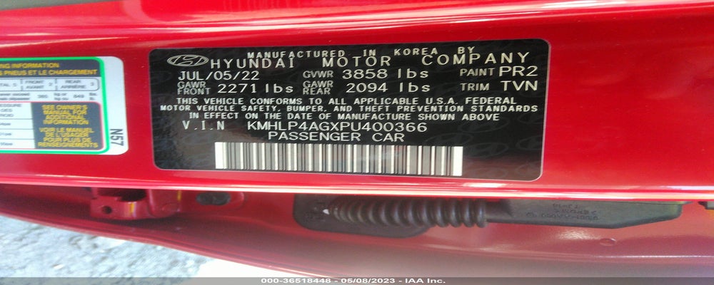 KMHLP4AGXPU400366 2023 HYUNDAI ELANTRA photo no. 9