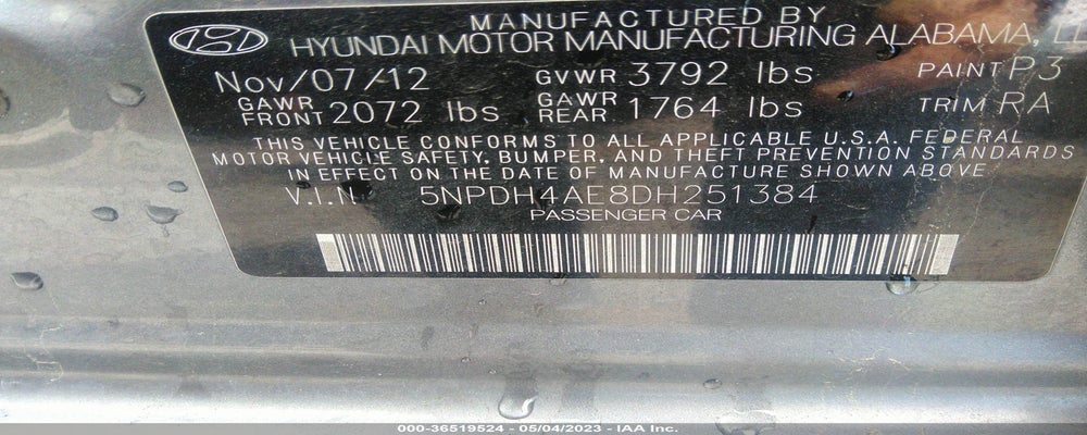 5NPDH4AE8DH251384 2013 HYUNDAI ELANTRA photo no. 9