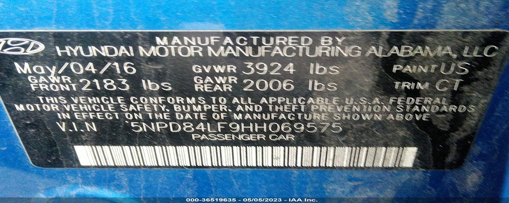 5NPD84LF9HH069575 2017 HYUNDAI ELANTRA photo no. 9