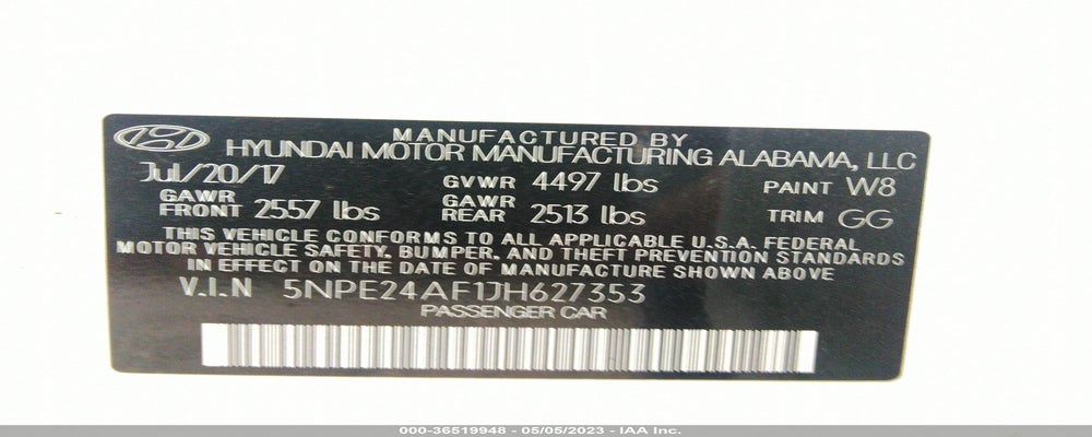 5NPE24AF1JH627353 2018 HYUNDAI SONATA photo no. 9
