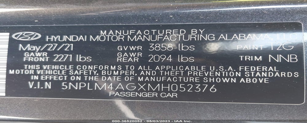 5NPLM4AGXMH052376 2021 HYUNDAI ELANTRA photo no. 9